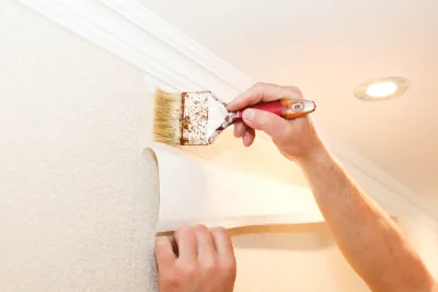 Pose de papier peint à Saint-Uze — revêtements muraux et toiles de verre